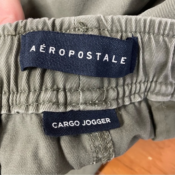 Aeropostale twill cargo jogger olive green mens medium - Picture 8 of 8